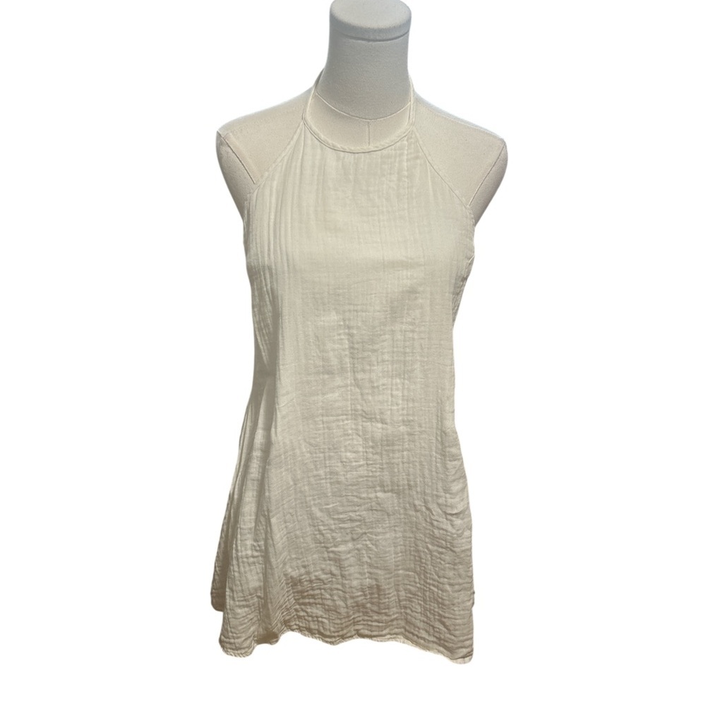 Capulet Revolve Ivory Y-Back Mini Dress Cotton Gauze Racerback XS - Picture 5 of 9